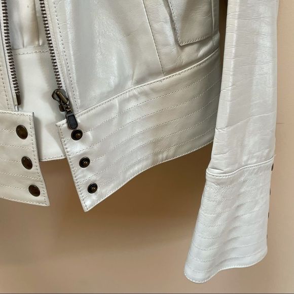 Vintage Y2K  white leather Mackage jacket XS - Picture 5 of 13